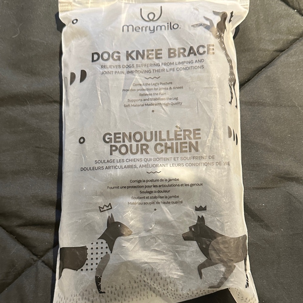 Dog Knee Brace - Black
